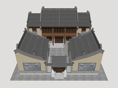 新中式四合院 山西四合院 晋派民居大院 四合院民居 古民居建筑 民居建筑大院