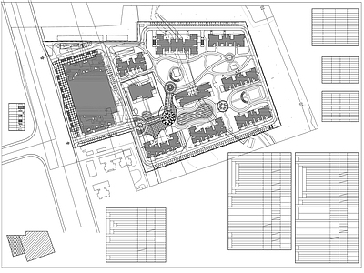 现代建筑工程节点 建筑定位图 施工图