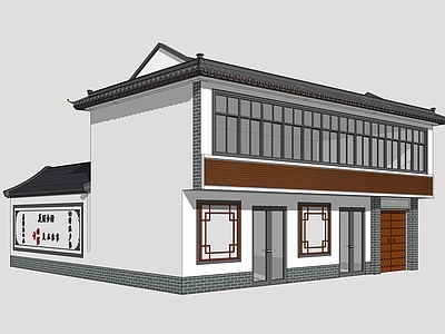 新中式社区服务中心 乡村民房 北方民房民居 乡村自建房