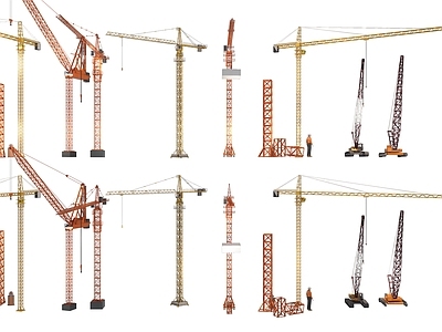 工业风塔吊 塔吊 工地吊塔器械 建筑工地器械 施工器械塔吊 起吊机塔吊