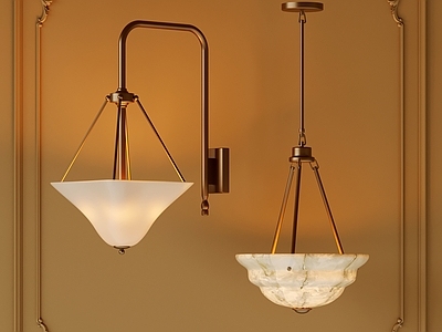 中古风灯具组合 法式复古吊灯