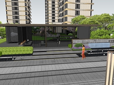 现代简约售楼处建筑