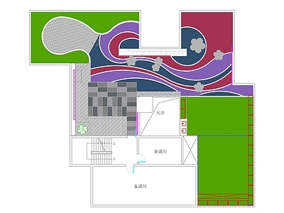 现代幼儿园 屋面运动场 施工图
