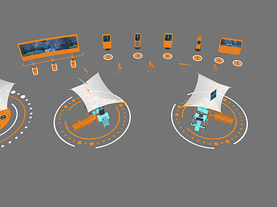 现代科技风健身器材 智能装置