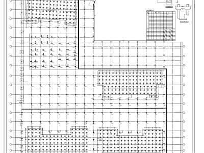 现代建筑工程节点 人才公寓 桩号图 施工图