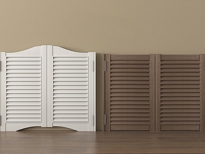 现代简约百叶窗 现代门组合  半腰栅栏牛仔门 百叶