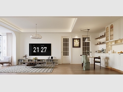 奶油风家居客厅