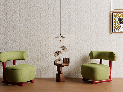 中古风家居客厅 儿童座椅 现代休闲椅