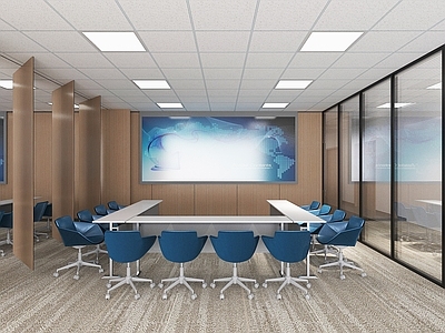 现代简约会议室 会议室 组合会议室 报告厅 组合桌椅 办公