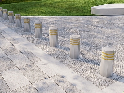 现代简约金属围挡 电动车挡柱 车挡柱 入口车挡 现代车挡 不锈钢升降车挡