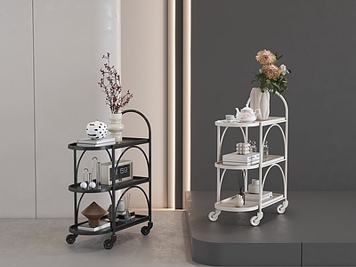 现代简约置物架 小推车置物架 置物架