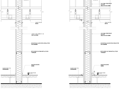 轻钢龙骨隔墙 轻钢龙骨隔墙架空 施工图