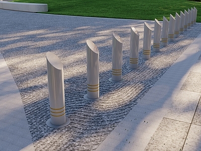 现代金属围挡 入口金属车挡 金属车挡 可拔插车挡 车挡 不锈钢车挡