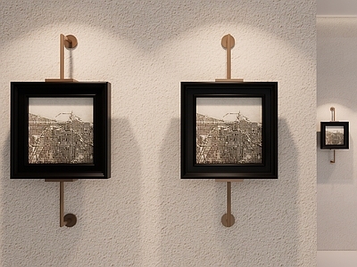 极简相框 黑色壁挂相框 深色实木框相框 金属杆实木相框 复古实木壁挂相框 实木艺术相框