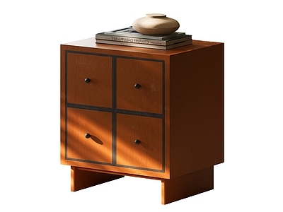 中古风床头柜