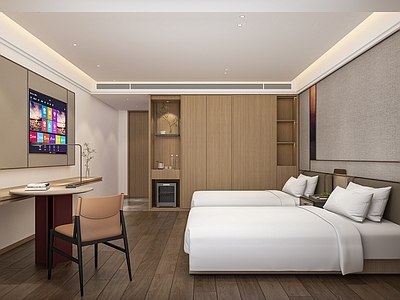 现代简约酒店客房 双床房 大床房 卫生间