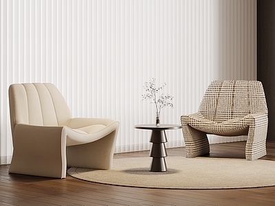 奶油风单人沙发