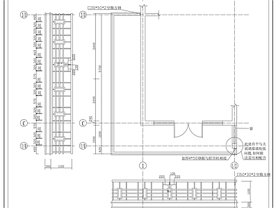现代阳台 阳台立面图 阳台建筑大样图 施工图