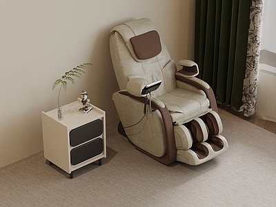 奶油风按摩椅