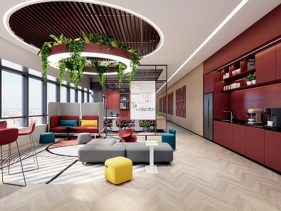现代简约茶水间 现代办公茶水间