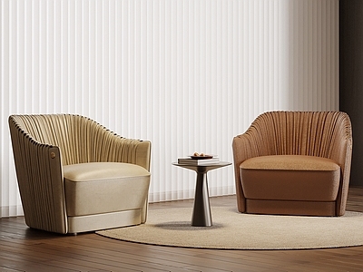 现代轻奢单人沙发