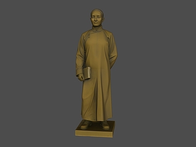 新中式雕塑摆件 黄遵宪名人雕塑