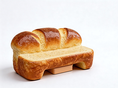 超现实仿生雕塑摆件 面包雕塑座椅 美食店美陈 商业空间摆件 网红打卡雕塑