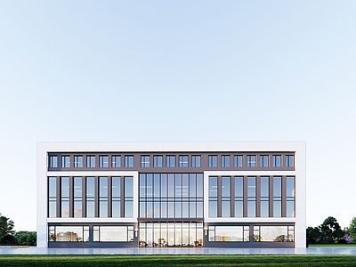 现代主义办公楼 现代办公楼 产业园  研发楼 商业酒店