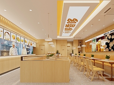 XX其他餐饮空间 餐馆 早餐店 门头 明档