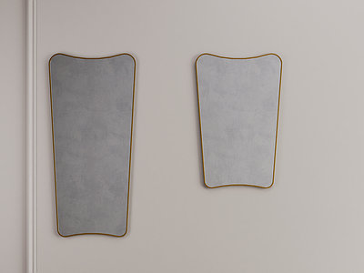 奶油风挂件 复古轻法镜子 gubi镜子 弧形镜子 化妆镜 装饰镜全身镜