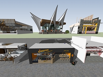 现代主义其他商业建筑 奶茶店烘焙店