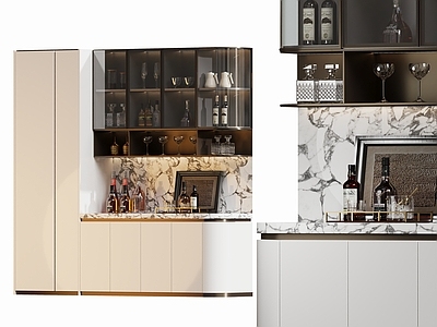 意式轻奢酒柜 商场酒店装饰柱子