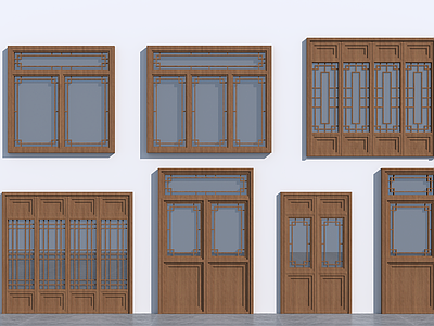 新中式镂花窗 仿古门窗 中式门窗