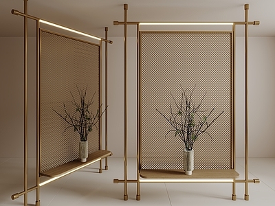 新中式其他架子 现代玄关屏风