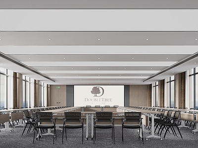 现代简约会议室 会议室 培训师 培训室 大会议室 报告厅