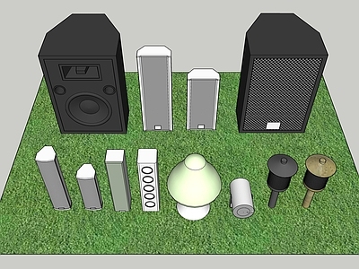 现代简约音响 电器 音响 工装