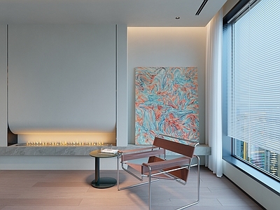 现代极简休闲椅 休闲区 单椅 艺术椅