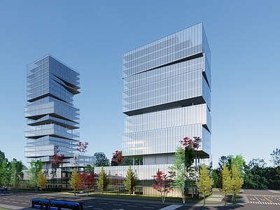 现代主义产业园办公楼 办公楼 产业园 公建 酒店