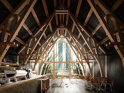 原木风咖啡厅