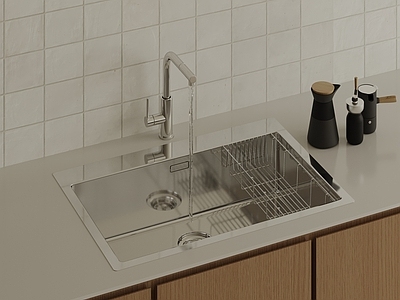 现代简约不锈钢水槽 厨房洗手池 台下洗菜盆 不锈钢洗手池 嵌入式单槽