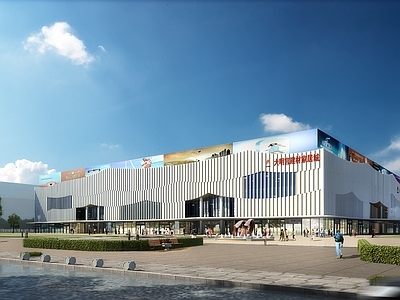 现代主义商场外观 综合体