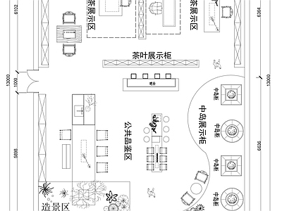 文化展厅 茶文化展厅 施工图