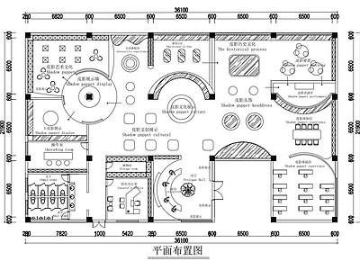 文化展厅 皮影戏文化展厅 施工图
