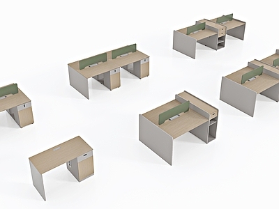 现代简约办公桌 办公桌 工作位 职员桌 职员位