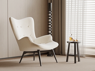 奶油风单人沙发