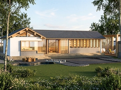 新中式民宿建筑 现代民宿 乡村民宿