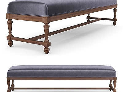 美式复古床尾凳