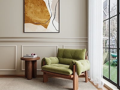 中古风休闲椅 现代休闲椅 复古休闲椅 侘寂风休闲椅 中古风休闲椅