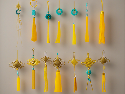 新中式挂件 中式挂件 中式吊坠 吊穗