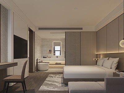 现代简约酒店客房